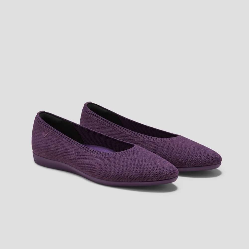 Vivaia Almond Toe Purple Flats